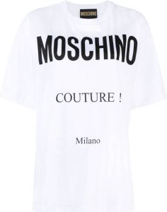 Moschino T-shirt met ronde hals Wit