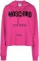 Moschino Cropped hoodie Roze - Thumbnail 1