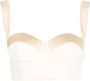 Moschino Cropped tanktop Beige - Thumbnail 1