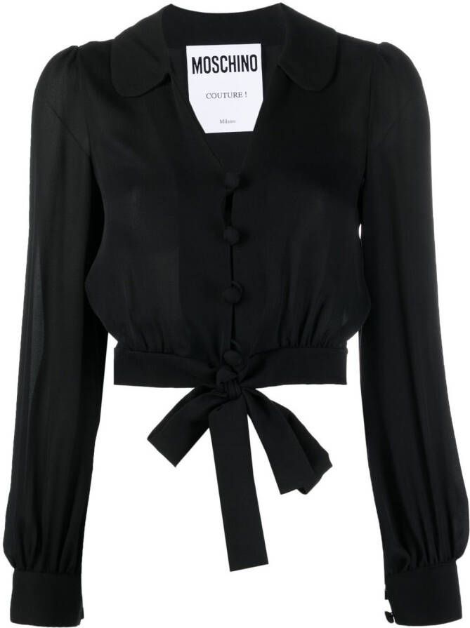 Moschino Zijden blouse Zwart
