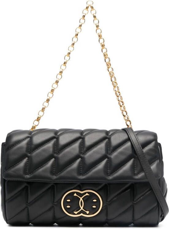 Moschino Double Smile gevoerde tas Zwart