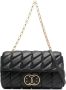 Moschino Double Smile gevoerde tas Zwart - Thumbnail 1