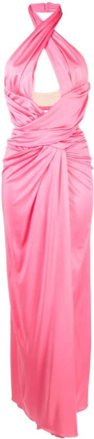 Moschino Gedrapeerde maxi-jurk Roze