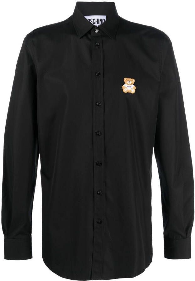 Moschino Overhemd met borduurwerk Zwart