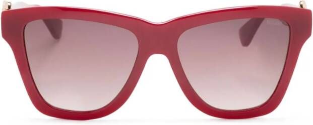 Moschino Eyewear Zonnebril met vlinder montuur Rood