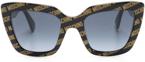 Moschino Eyewear Zonnebril met cat-eye montuur Zwart