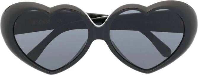 Moschino Eyewear Zonnebril met hartjes montuur Zwart
