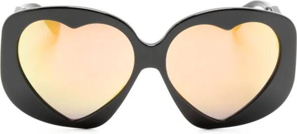Moschino Eyewear Zonnebril met hartvormig montuur Zwart
