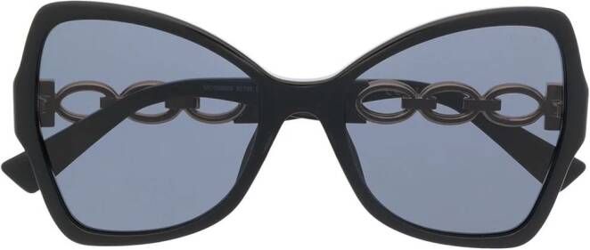 Moschino Eyewear Zonnebril met oversized montuur Zwart