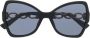 Moschino Eyewear Zonnebril met oversized montuur Zwart - Thumbnail 1
