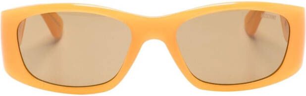 Moschino Eyewear Zonnebril met rechthoekig montuur Oranje