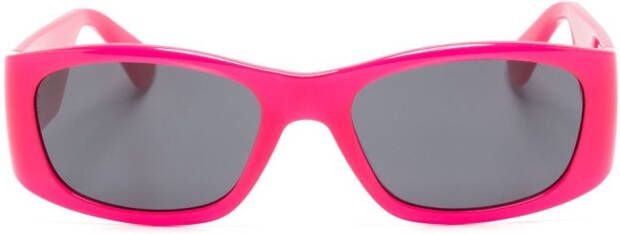 Moschino Eyewear Zonnebril met rechthoekig montuur Roze