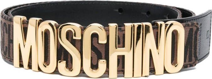 Moschino Leren riem Bruin