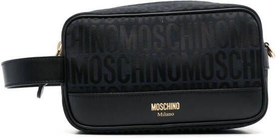 Moschino Fantasia leren make-up tas Zwart
