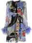 Moschino Jurk met veren afwerking Zwart - Thumbnail 1