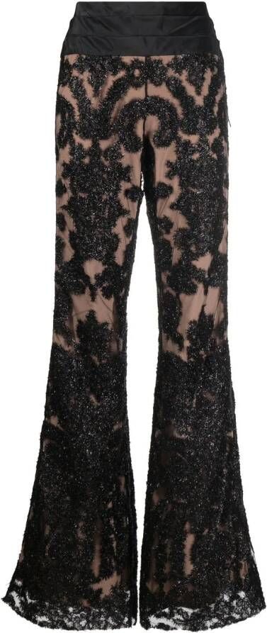 Moschino Flared broek Zwart