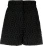 Moschino Shorts met bloemenapplicatie Zwart - Thumbnail 1