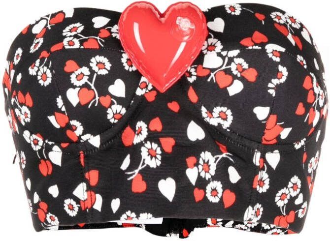 Moschino Bandeau top Zwart