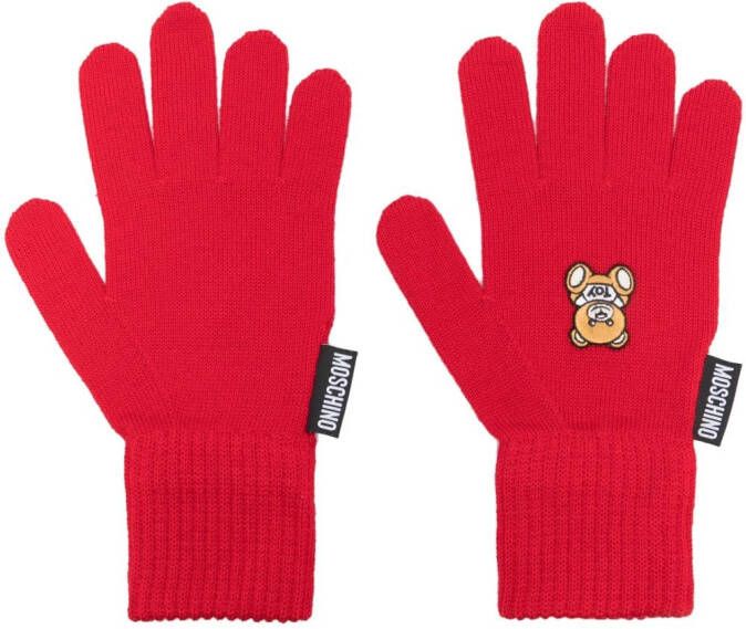 Moschino Gebreide handschoenen Rood