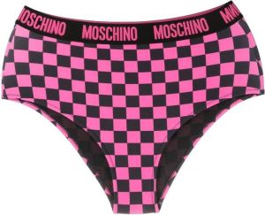 Moschino Geruite bikinislip Roze