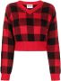 MOSCHINO JEANS Geruite trui Rood - Thumbnail 1
