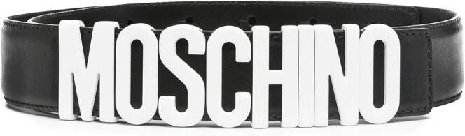 Moschino Gespriem met logo Zwart