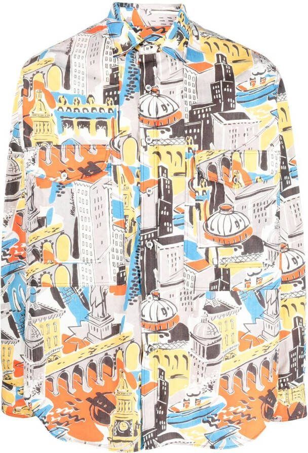 Moschino Overhemd met print Grijs