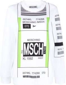 Moschino Sweater met print Wit