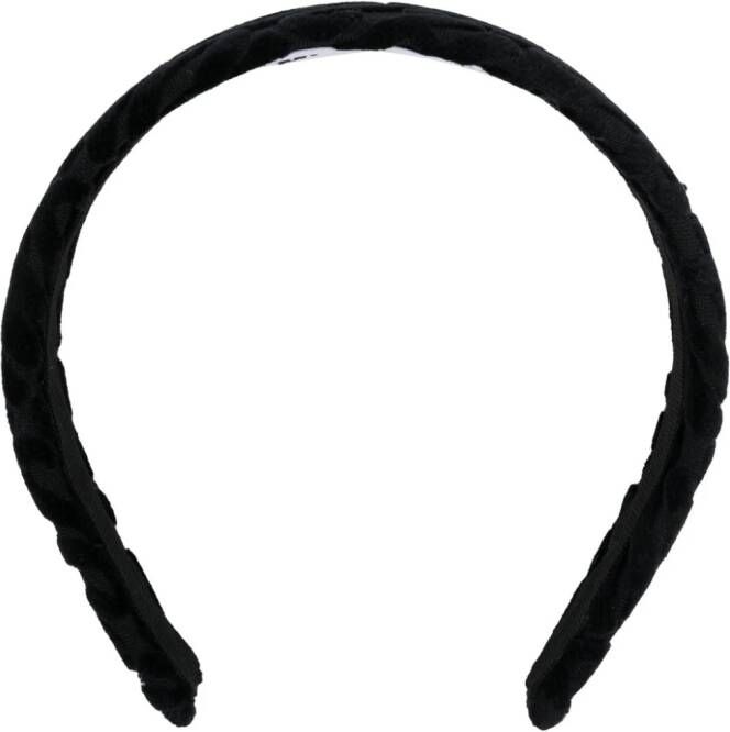 Moschino Haarband met textuur Zwart