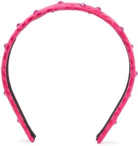 Moschino Haarband verfraaid met kristal Roze