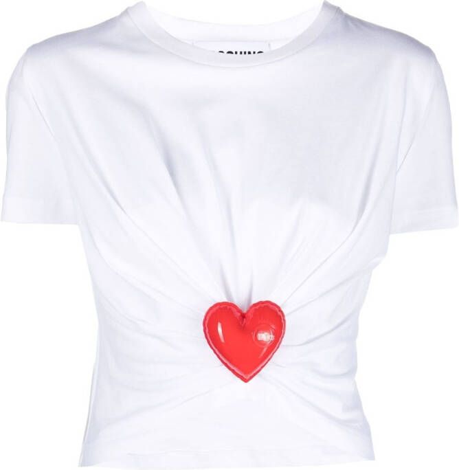 Moschino T-shirt met hartpatch Wit
