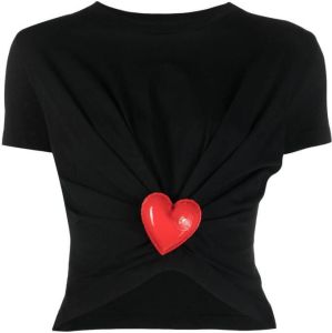 Moschino T-shirt met hartpatch Zwart