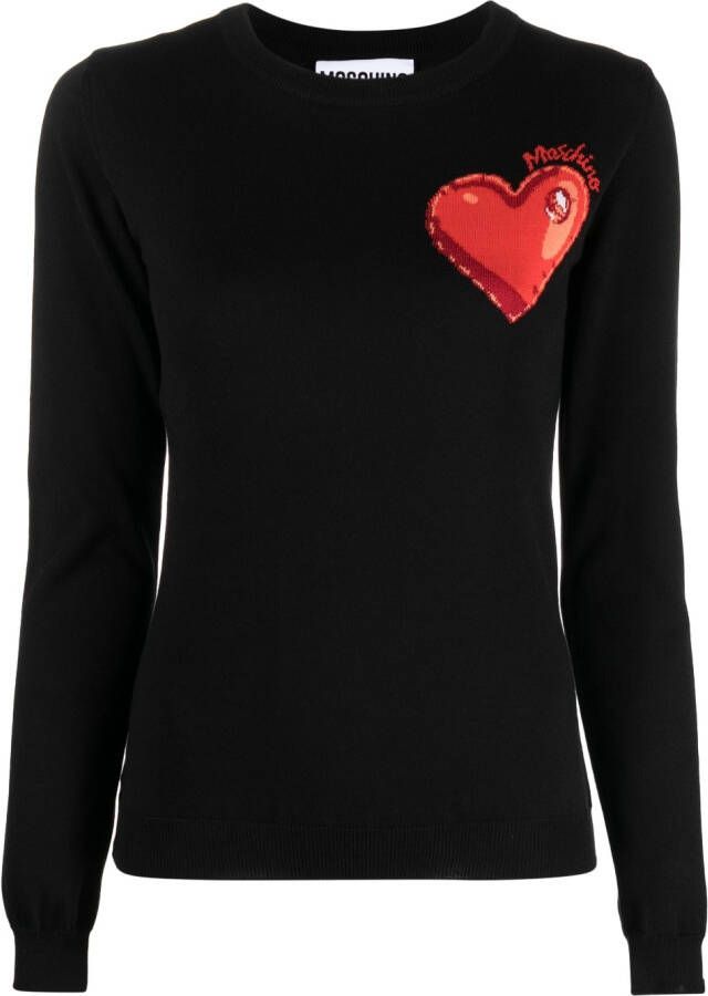 Moschino Intarsia sweater Zwart