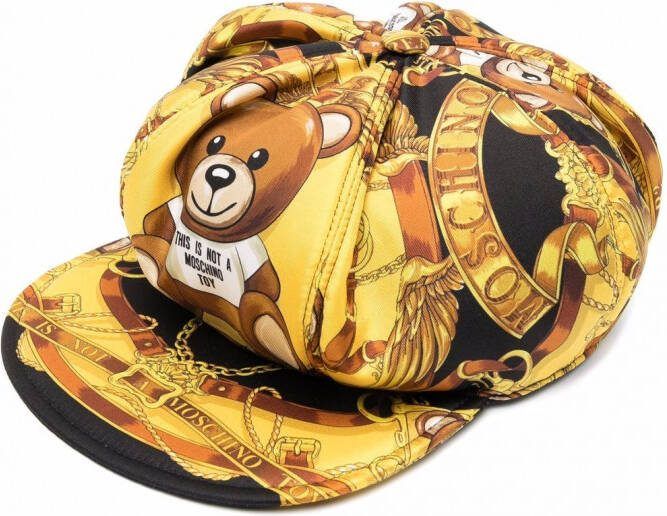 Moschino Hoed met teddybeerprint Geel