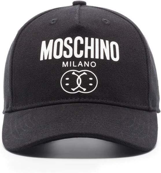 Moschino Zwarte Petten voor Verhoogde Stijl Black Unisex