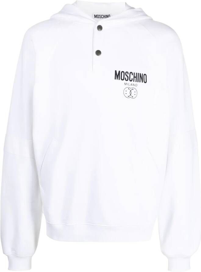 Moschino Hoodie met logo Wit