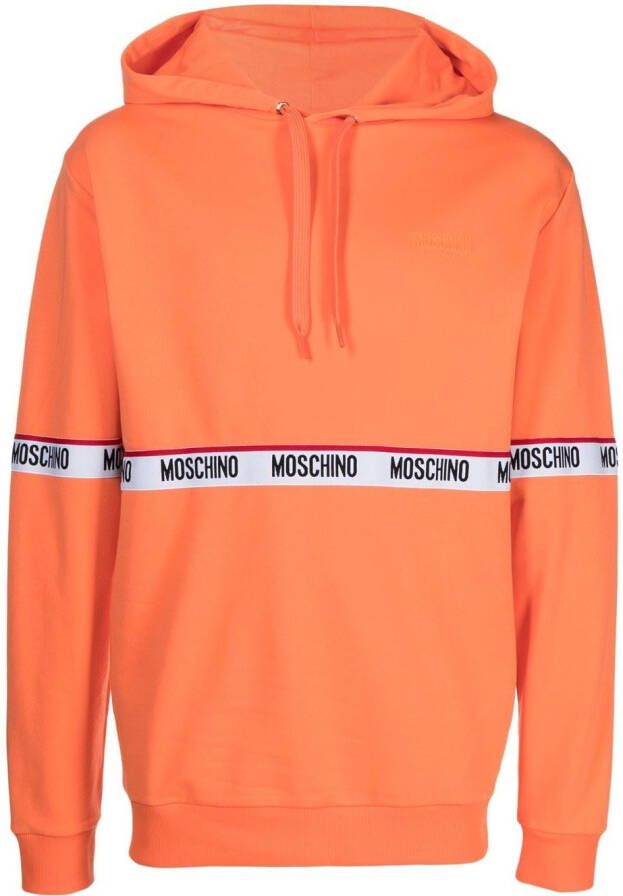 Moschino Hoodie met logoband Oranje