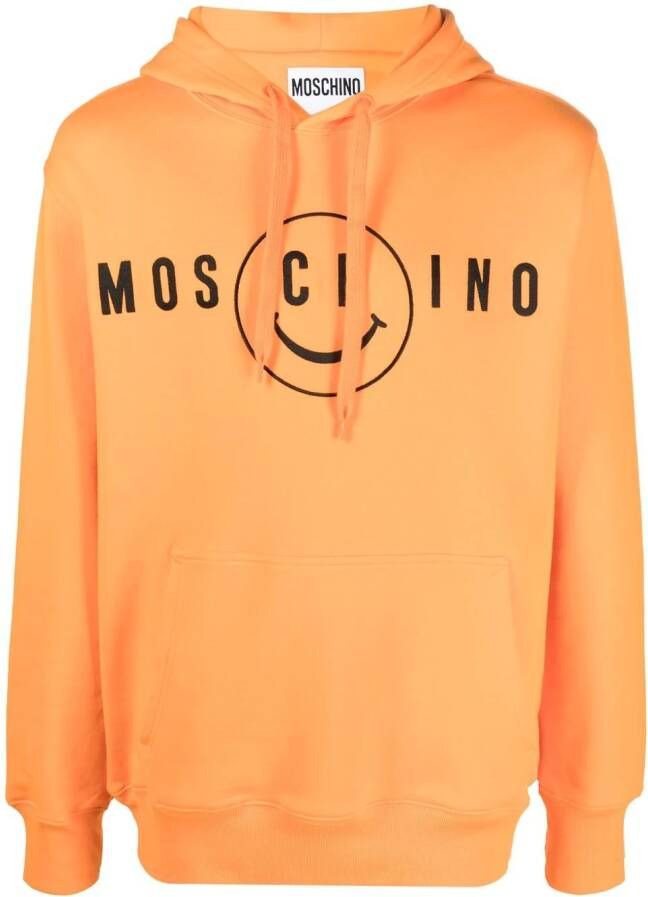 Moschino Hoodie met logoprint Oranje