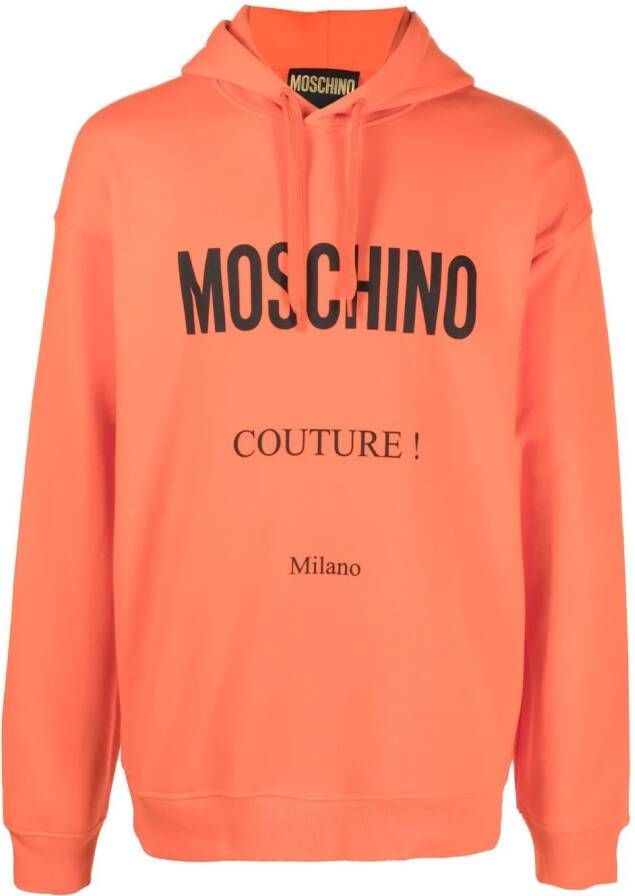 Moschino Hoodie met logoprint Oranje