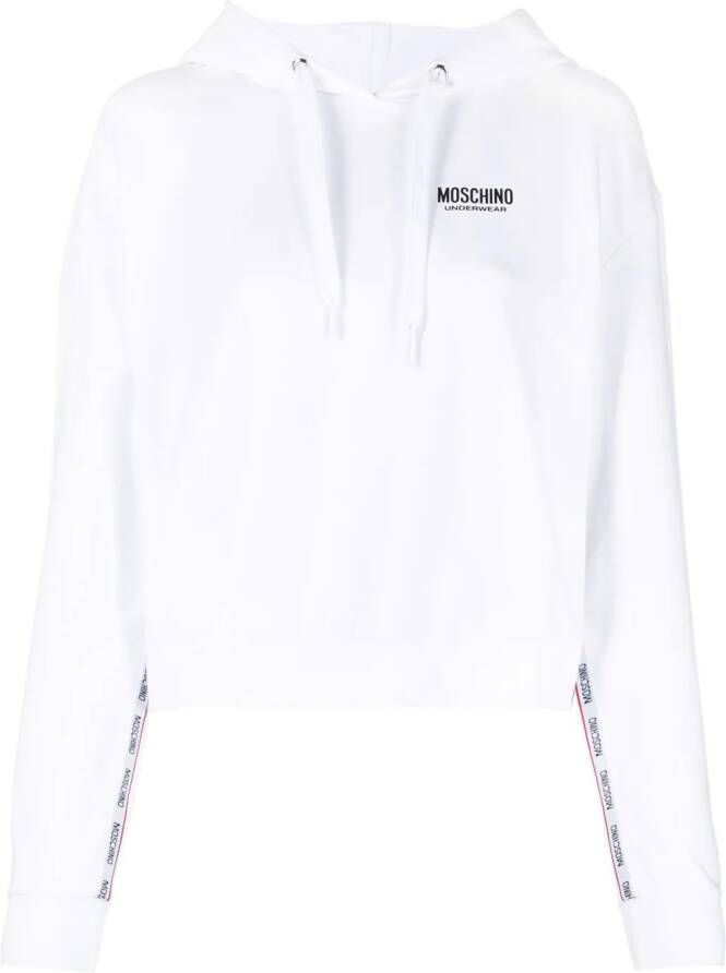 Moschino Hoodie met logoprint Wit