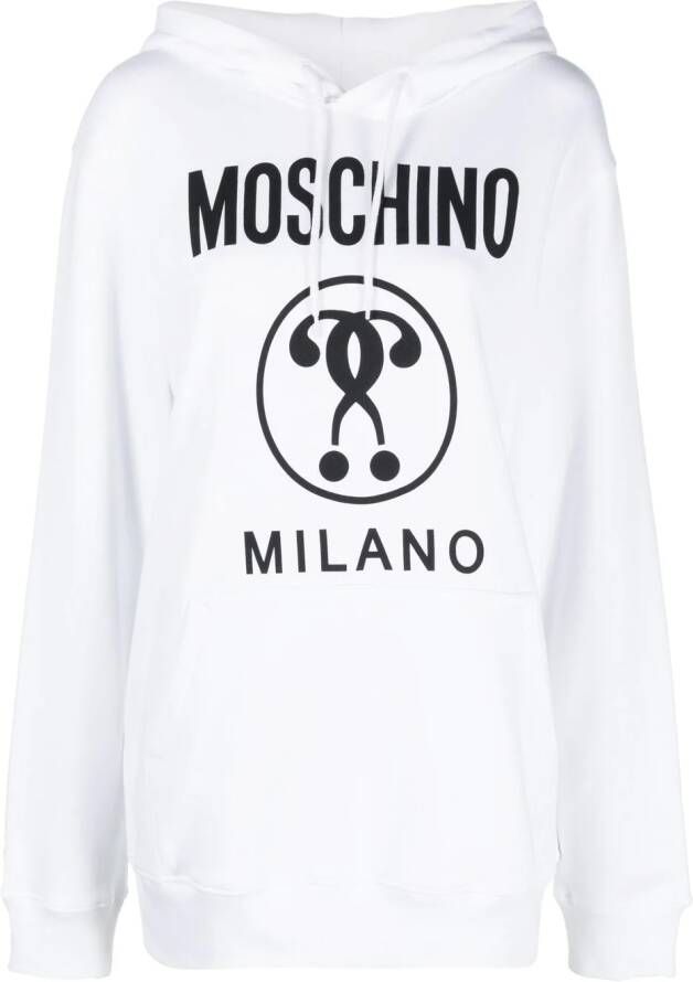 Moschino Hoodie met logoprint Wit