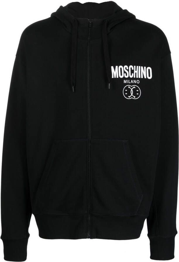 Moschino Hoodie met logoprint Zwart
