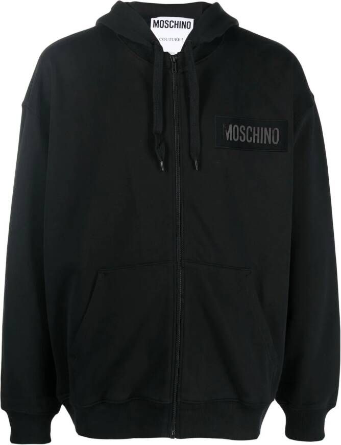 Moschino Hoodie met logoprint Zwart