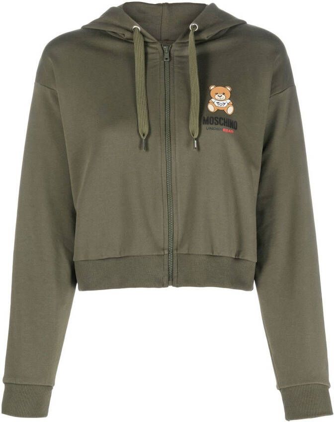Moschino Hoodie met teddybeerprint Groen