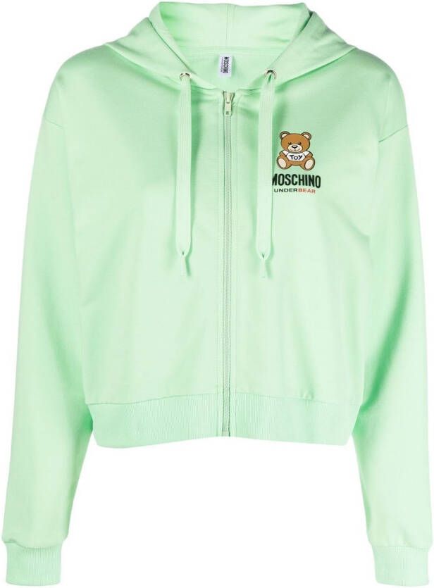 Moschino Hoodie met teddybeerprint Groen