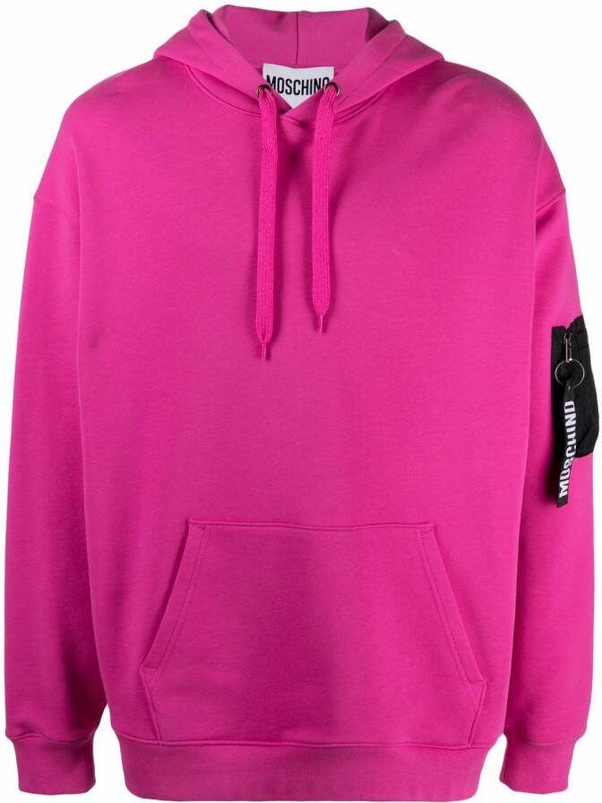 Moschino Hoodie met zakdetail Roze