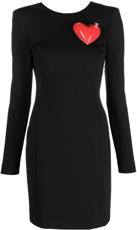 Moschino Mini-jurk met lange mouwen Zwart