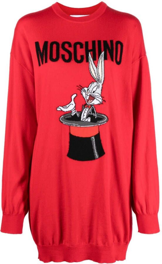 Moschino Intarsia jurk Rood