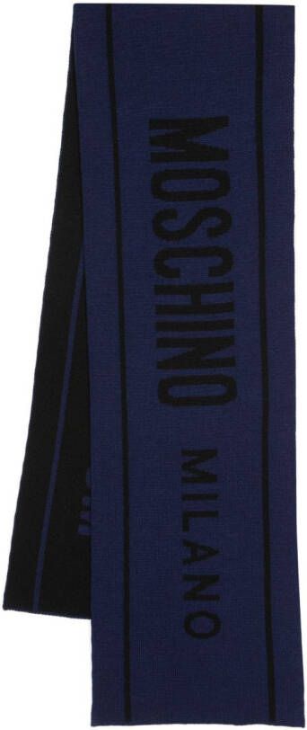 Moschino Intarsia sjaal Blauw