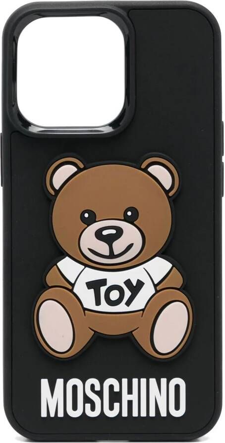Moschino iPhone 13 Pro hoesje met print Zwart